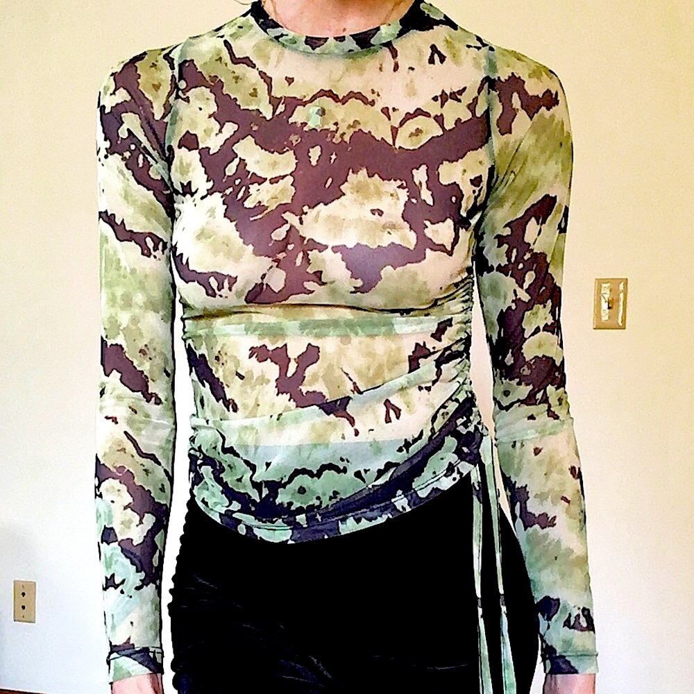Mesh Long Sleeve Top
